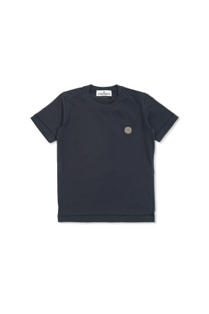 Navy blue Cotton T-shirt with logo Moncler Enfant - Vitkac AS